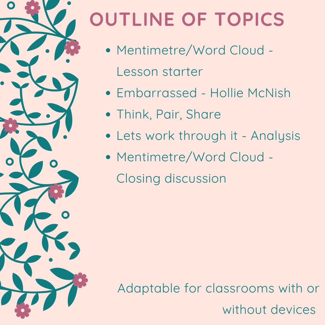 Embarrassed - Spoken Word Poetry - Pack