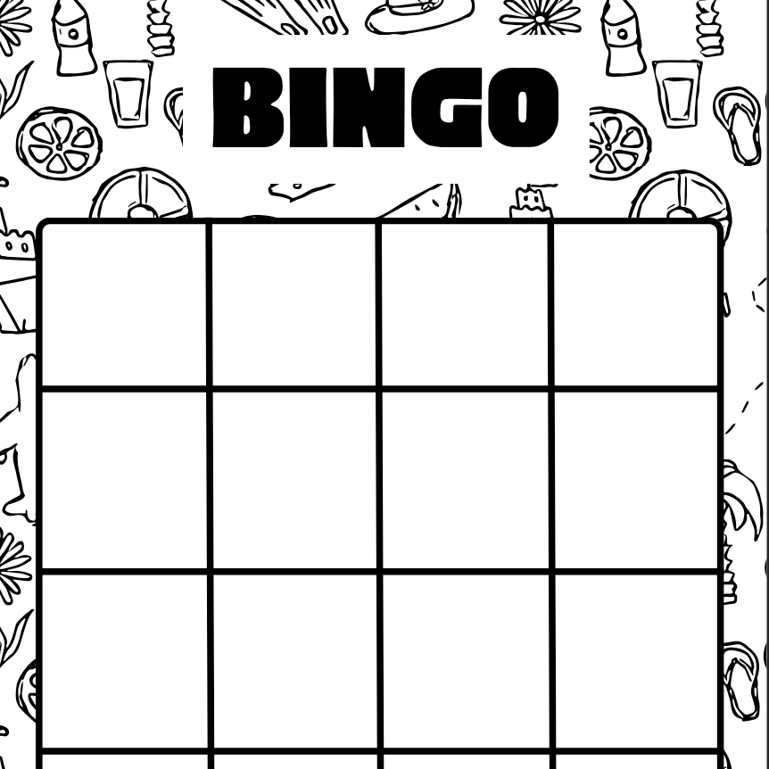 Bingo Sheet (Blank 4x4)