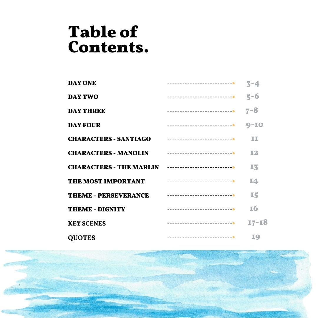 The Old Man & the Sea Study Booklet