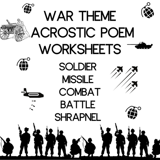 Acrostic War Poem Worksheet